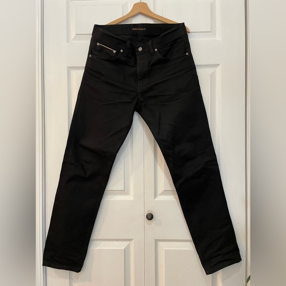 Nudie Jeans Black Steady Eddie II. Dry Selvedge.